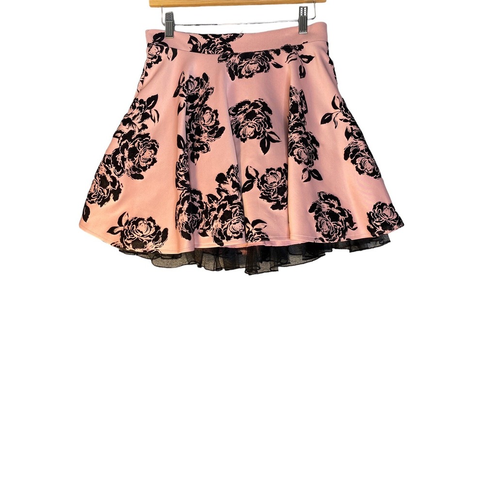 City Triangles Womens Tiered Ruffle A-Line Mini Floral Skirt Size 5